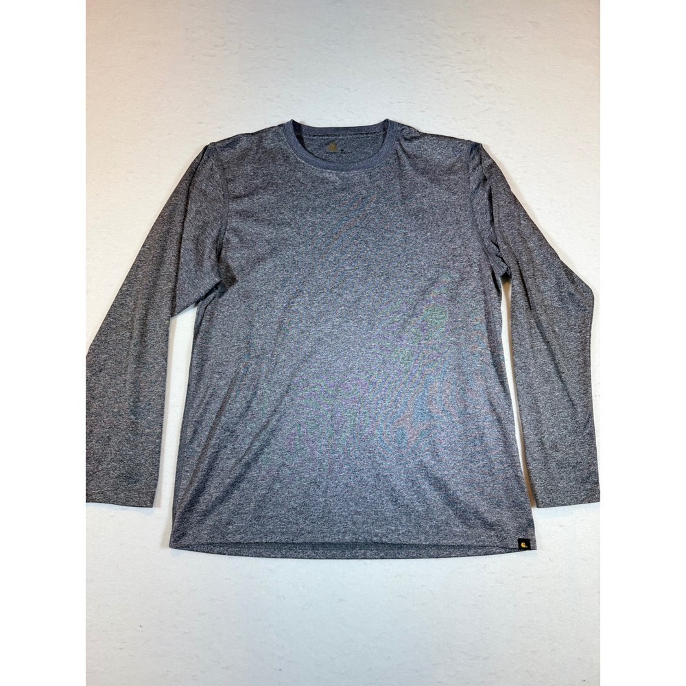 Carhartt Mens Long Sleeve T Shirt Gray Heathered Medium Relaxed Fit Workwear